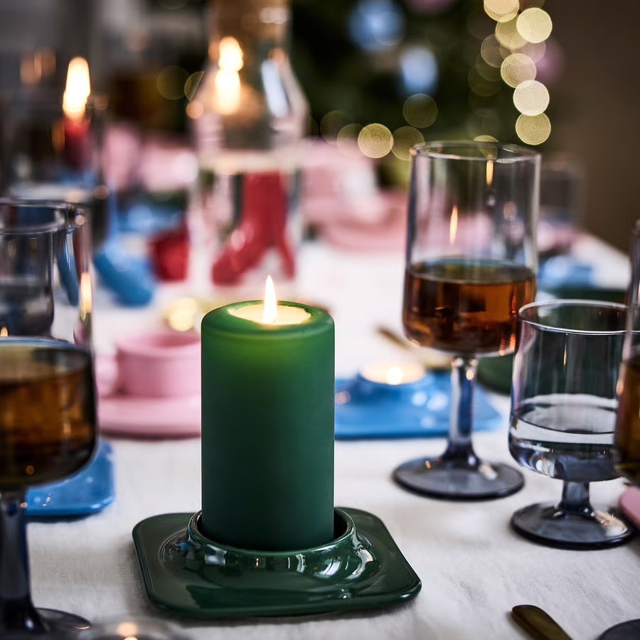 2 Gustaf Westman X Ikea VINTERFINT Pillar Candle Holder Dark Green 1 " – Candle Holder