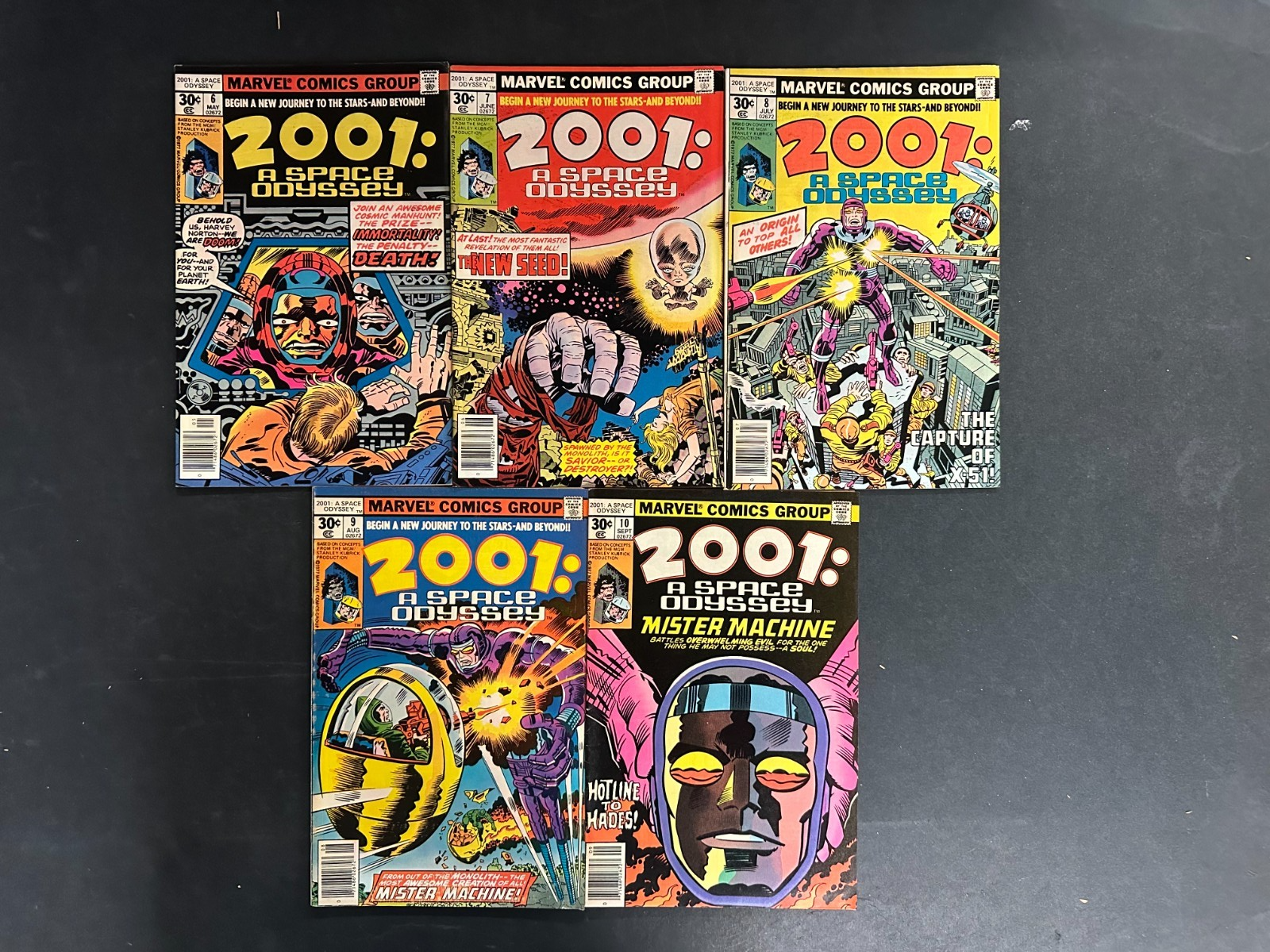 2001: A Space Odyssey (1976) #1-10 FN (6.0) Jack Kirby Cover – #1-10 Marvel