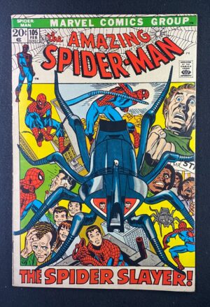 Amazing Spider-Man (1963) #105 FN- (5.5) Gil Kane – Amazing Spider-Man #105 Comic Book Marvel Comics 1972 Spider-Man