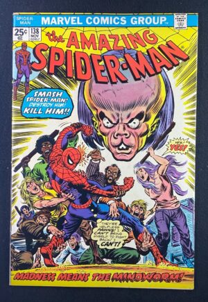 Amazing Spider-Man (1963) #138 FN+ (6.5) Mindworm – Amazing Spider-Man #138 Comic Book Marvel Comics 1974 Spider-Man