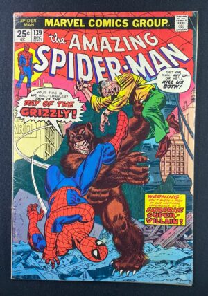 Amazing Spider-Man (1963) #139 VG (4.0) 1st Grizzly – Amazing Spider-Man #139 Comic Book Marvel Comics 1974 Spider-Man