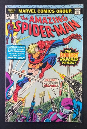 Amazing Spider-Man (1963) #153 FN- (5.5) – Amazing Spider-Man #153 Comic Book Marvel Comics 1974 Spider-Man