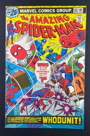 Amazing Spider-Man (1963) #155 VF- (7.5) – Amazing Spider-Man #155 Comic Book Marvel Comics 1974 Spider-Man
