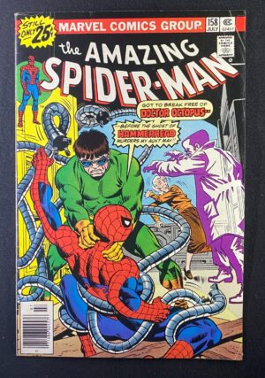 Amazing Spider-Man (1963) #158 FN- (5.5) – Amazing Spider-Man #158 Comic Book Marvel Comics 1974 Spider-Man