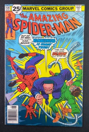 Amazing Spider-Man (1963) #159 FN/VF (7.0) Hammerhead – Amazing Spider-Man #159 Comic Book Marvel Comics 1974 Spider-Man