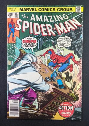 Amazing Spider-Man (1963) #163 FN+ (6.5) Kingpin – Amazing Spider-Man #163 Comic Book Marvel Comics 1976 Spider-Man