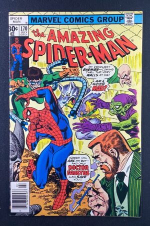 Amazing Spider-Man (1963) #170 VF/NM (9.0) – Amazing Spider-Man #170 Comic Book Marvel Comics 1977 Spider-Man