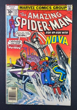 Amazing Spider-Man (1963) #171 FN/VF (7.0) Nova – Amazing Spider-Man #171 Comic Book Marvel Comics 1977 Spider-Man