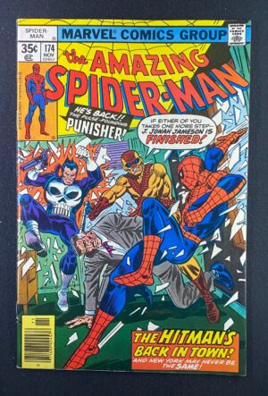 Amazing Spider-Man (1963) #174 VF (8.0) Punisher – Amazing Spider-Man #174 Comic Book Marvel Comics 1977 Spider-Man