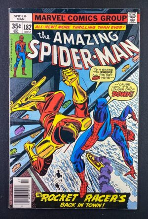 Amazing Spider-Man (1963) #182 FN- (5.5) Rocket Racer – Amazing Spider-Man #182 Comic Book Marvel Comics 1977 Spider-Man