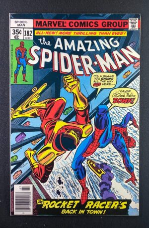 Amazing Spider-Man (1963) #182 VF- (7.5) Rocket Racer – Amazing Spider-Man #182 Comic Book Marvel Comics 1977 Spider-Man
