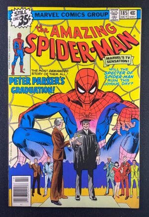 Amazing Spider-Man (1963) #185 VF+ (8.5) – Amazing Spider-Man #185 Comic Book Marvel Comics 1977 Spider-Man