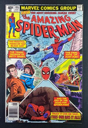 Amazing Spider-Man (1963) #195 NM (9.4) – Amazing Spider-Man #195 Comic Book Marvel Comics 1979 Spider-Man
