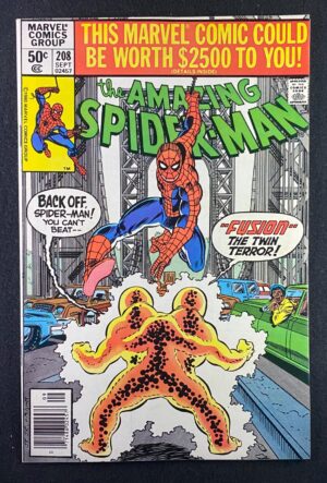 Amazing Spider-Man (1963) #208 NM- (9.2) Mark Jewelers – Amazing Spider-Man #208 Comic Book Marvel Comics 1980 Spider…