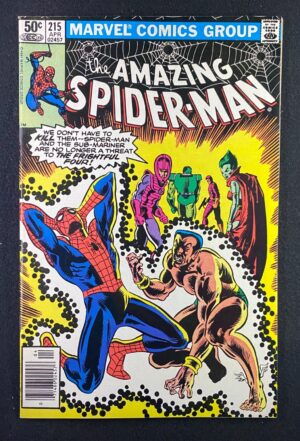 Amazing Spider-Man (1963) #215 NM (9.4) Mark Jewelers – Amazing Spider-Man #215 Comic Book Marvel Comics 1981 Spider-Man