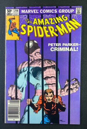 Amazing Spider-Man (1963) #219 NM- (9.2) Mark Jewelers – Amazing Spider-Man #219 Comic Book Marvel Comics 1981 Spider…