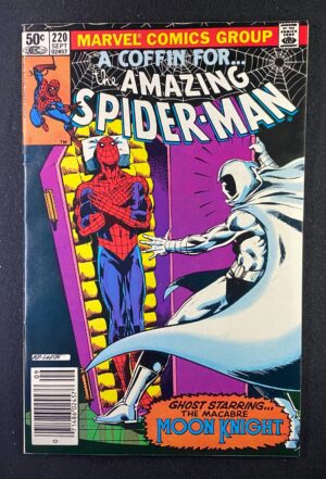 Amazing Spider-Man (1963) #220 VF (8.0) Mark Jewelers – Amazing Spider-Man #220 Comic Book Marvel Comics 1981 Spider-Man