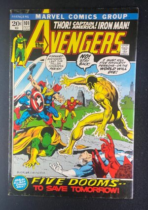 Avengers (1963) #101 FN- (5.5) Harlan Ellison – Avengers #101 Comic Book Marvel 1967 Avengers