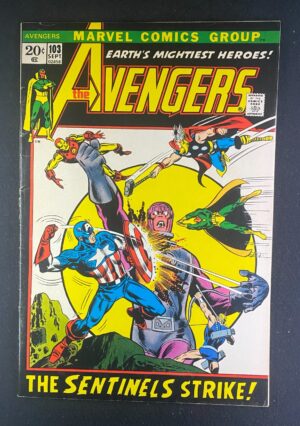 Avengers (1963) #103 FN- (5.5) – Avengers #103 Comic Book Marvel Comics 1972 Avengers