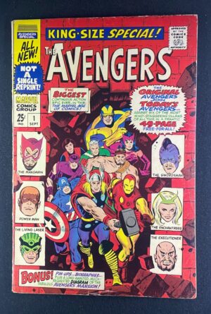 Avengers (1967) #1 VG+ (4.5) – Avengers Annual #1 Comic Book Marvel Comics 1967 Avengers