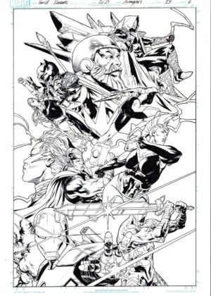 Avengers #29 pg 6 Splash Page Farid Karami Original Art – Avengers Original Art Marvel 2025 Avengers