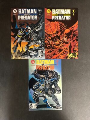 Batman versus Predator (1991) #1-3 VF/NM (9.0) Complete Set – Batman versus Predator #1-3 DC 1991 Batman