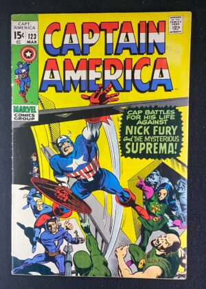 Captain America (1968) #123 VG (4.0) Gene Colan – Captain America #123 Comic Book Marvel Comics 1970 Captain America