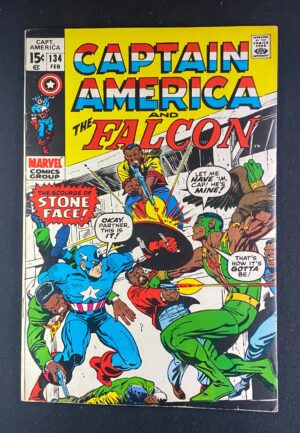 Captain America (1968) #134 FN+ (6.5) 1st Stone-Face – Captain America #134 Comic Book Marvel Comics 1971 Captain Ame…