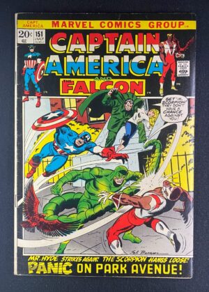 Captain America (1968) #151 VG/FN (5.0) Scorpion – Captain America #151 Comic Book Marvel Comics 1971 Captain America