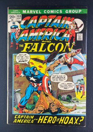 Captain America (1968) #153 FN- (5.5) – Captain America #153 Comic Book Marvel Comics 1971 Captain America
