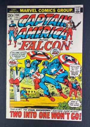 Captain America (1968) #154 FN- (5.5) – Captain America #154 Comic Book Marvel Comics 1972 Captain America