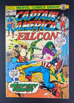 Captain America (1968) #163 FN+ (6.5) – Captain America #163 Comic Book Marvel Comics 1973 Captain America