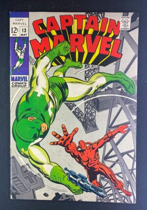 Captain Marvel (1968) #13 FN (6.0) Frank Springer – Captain Marvel #13 Comic Book Marvel 1968