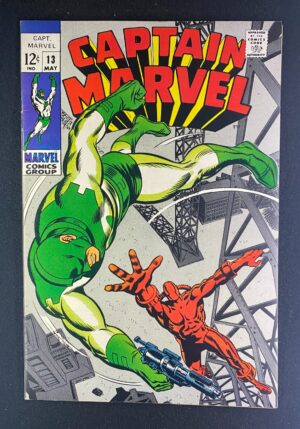 Captain Marvel (1968) #13 VF (8.0) Frank Springer – Captain Marvel #13 Comic Book Marvel 1968