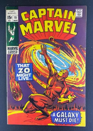 Captain Marvel (1968) #15 FN/VF (7.0) – Captain Marvel #15 Comic Book Marvel Comics 1968