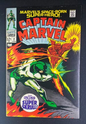 Captain Marvel (1968) #2 FN (6.0) Super Skrull – Captain Marvel #2 Comic Book Marvel 1968