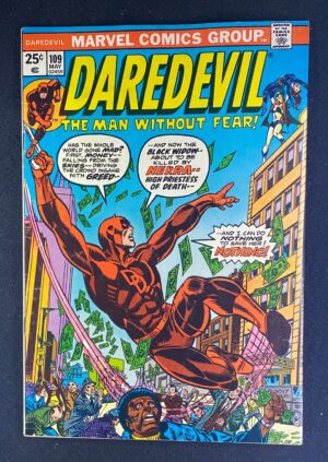 Daredevil (1964) #109 FN (6.0) Black Widow – Daredevil #109 Comic Book Marvel Comics 1973