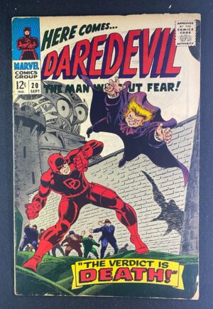 Daredevil (1964) #20 VG/FN (5.0) 1st Gene Colan Art – Daredevil #20 Comic Book Marvel Comics 1966 Daredevil