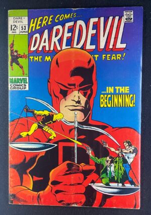 Daredevil (1964) #53 VG+ (4.5) Gene Colan – Daredevil #53 Comic Book Marvel Comics 1969
