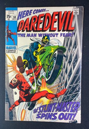 Daredevil (1964) #58 FN (6.0) Gene Colan – Daredevil #58 Comic Book Marvel Comics 1969