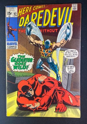 Daredevil (1964) #63 FN+ (6.5) Gladiator – Daredevil #63 Comic Book Marvel Comics 1970
