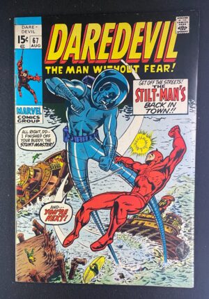 Daredevil (1964) #67 VF- (7.5) Stilt-Man – Daredevil #67 Comic Book Marvel Comics 1970