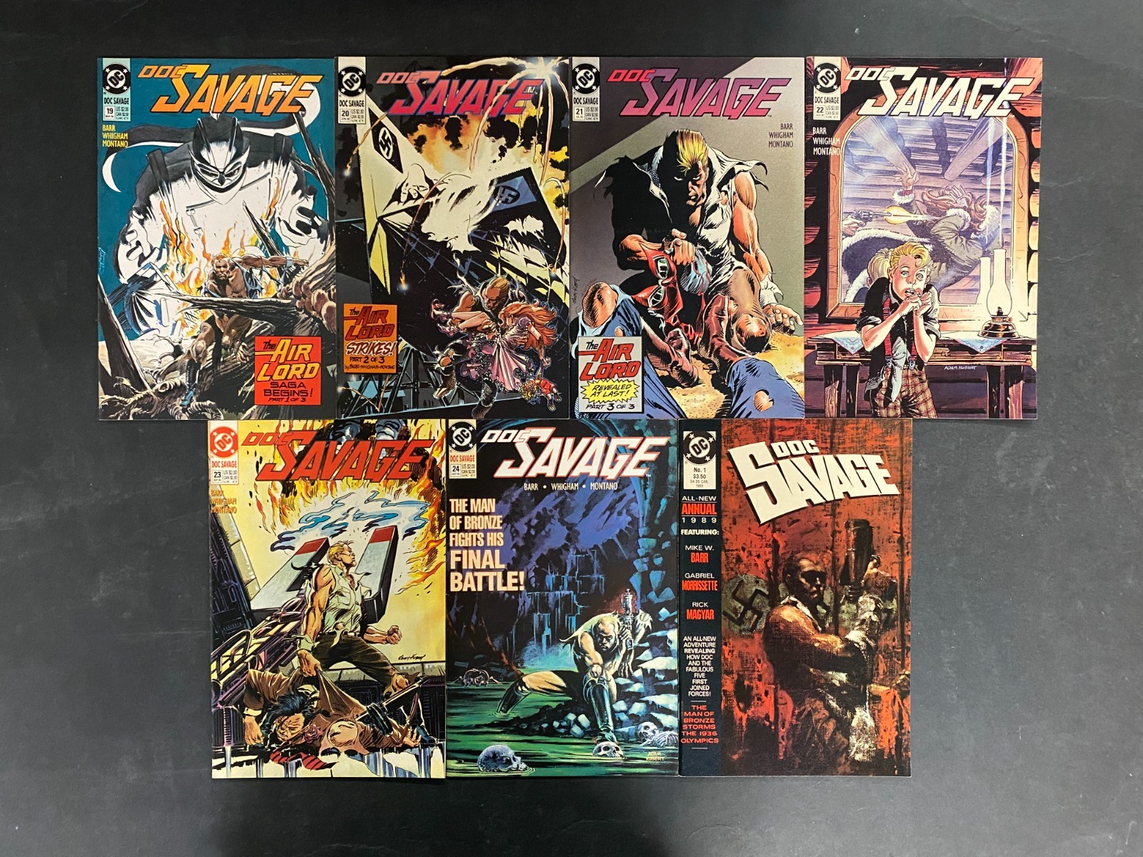 Doc Savage (1988) #'s 1-24 + 1989 Annual Complete VF- (7.5) Set – Doc Savage #1-24 Comic Book DC Comics 1988