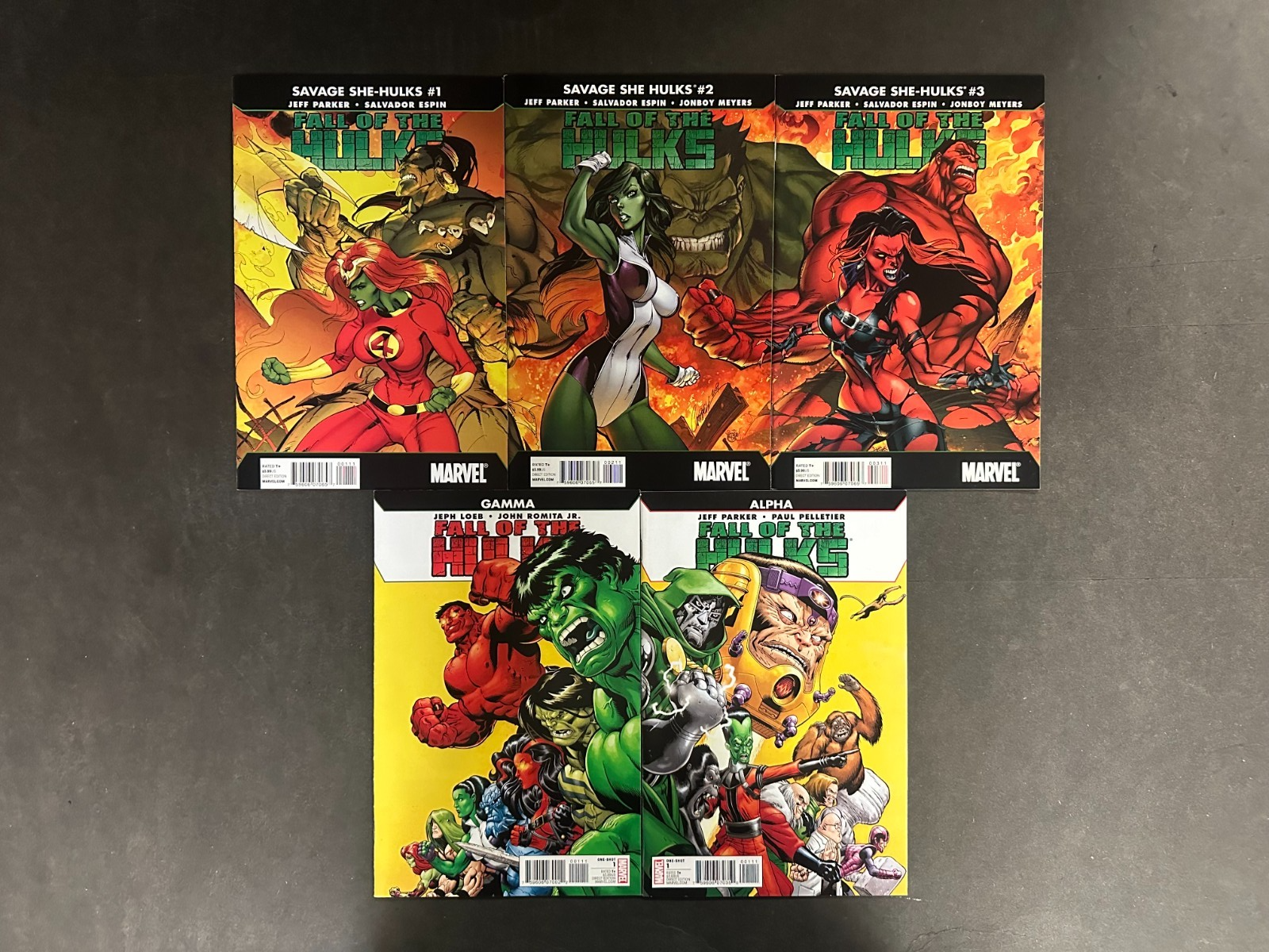 Fall of the Hulks: Red Hulk & Savage She-Hulk + Gamma & Omega VF (8.0) Lot of 9 – Fall of the Hulks #Lotof9 Comic Boo…