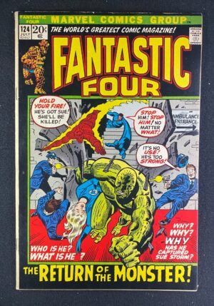 Fantastic Four (1961) #124 FN+ (6.5) Buscema – Fantastic Four #124 Comic Book Marvel Comics 1972 Fantastic Four