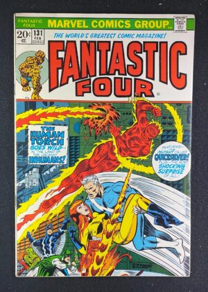 Fantastic Four (1961) #131 FN+ (6.5) Buscema Quicksilver – Fantastic Four #131 Comic Book Marvel Comics 1972 Fantasti…