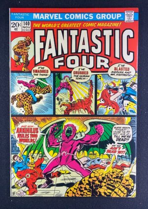 Fantastic Four (1961) #140 VF/NM (9.0) Annihilus – Fantastic Four #140 Comic Book Marvel Comics 1973 Fantastic Four