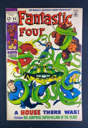 Fantastic Four (1961) #88 FN/VF (7.0) Mole Man – Fantastic Four #88 Comic Book Marvel Comics 1967 Fantastic Four