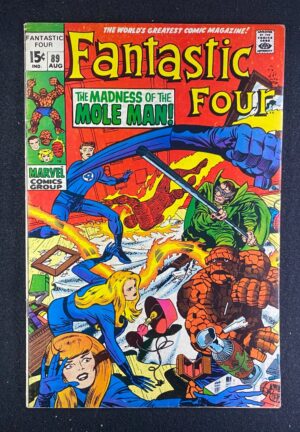 Fantastic Four (1961) #89 FN (6.0) Mole Man – Fantastic Four #89 Comic Book Marvel Comics 1967 Fantastic Four