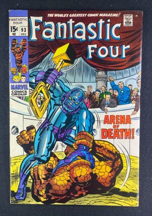 Fantastic Four (1961) #93 FN (6.0) – Fantastic Four #93 Comic Book Marvel Comics 1969 Fantastic Four